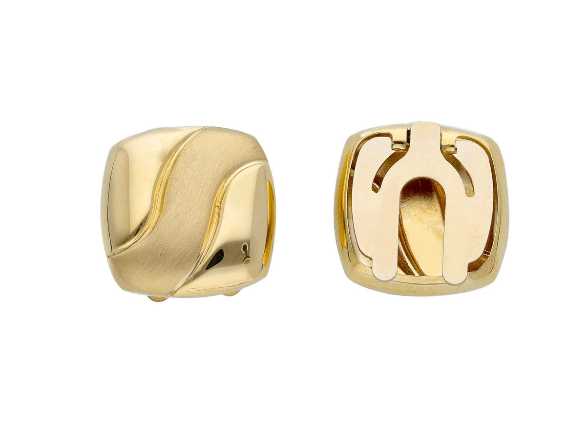 18kt Yellow Gold Square Button Covers