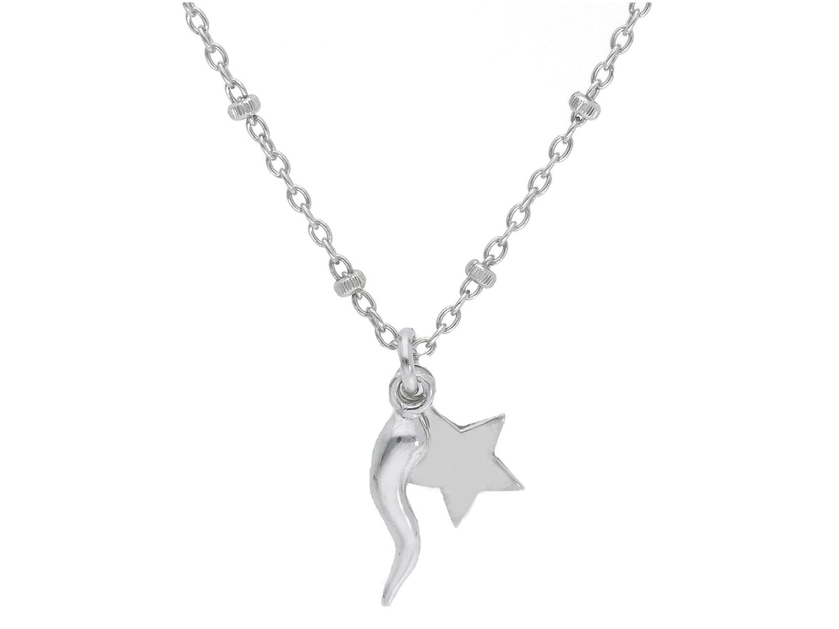 Maiocchi Silver Silver Star and Cornetto Choker