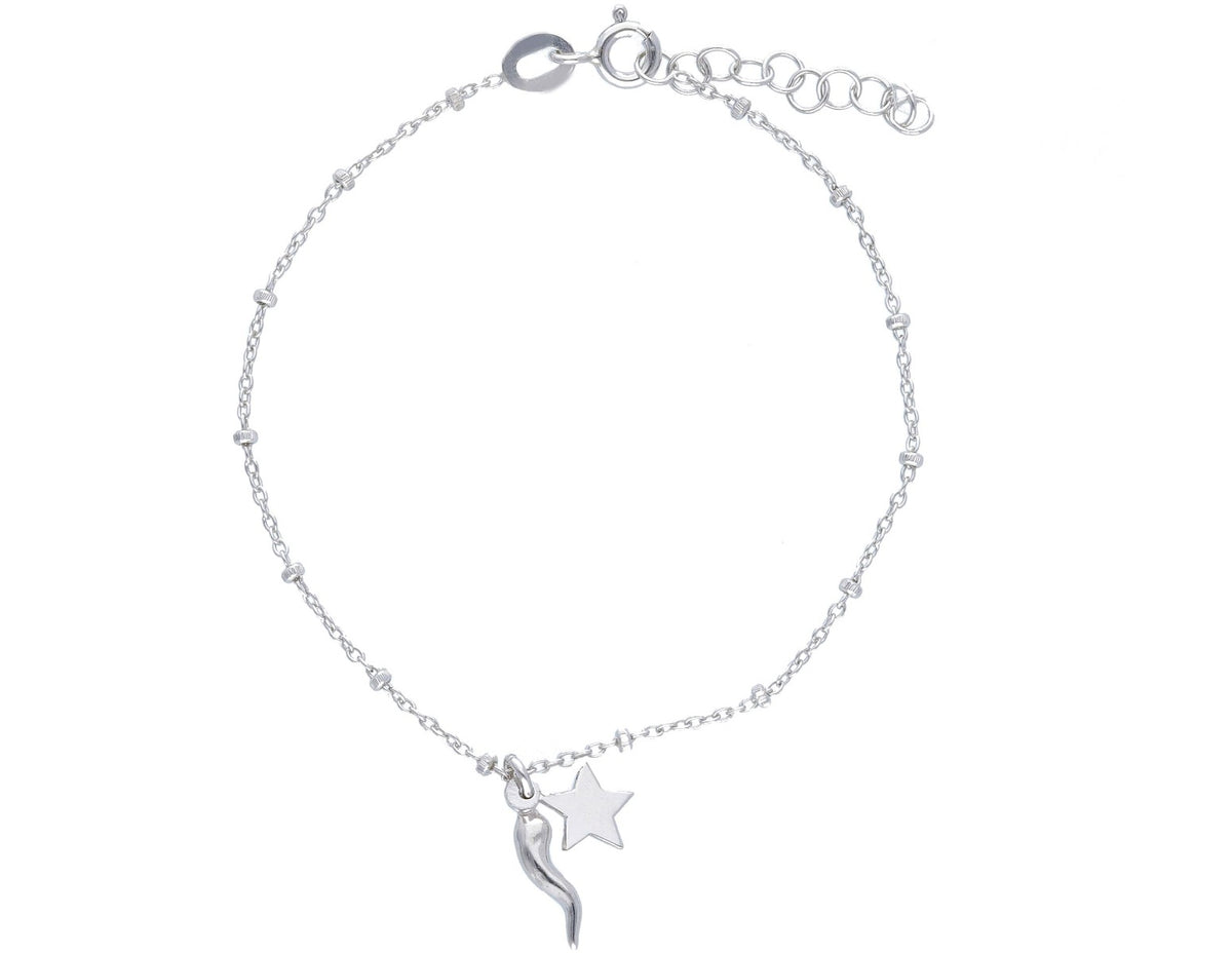 Maiocchi Silver Fortuna Charm Bracelet Silver