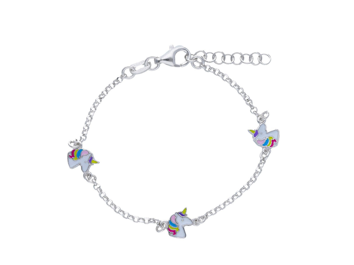 Maiocchi Silver Bracciale Bimba Unicorno Argento e smalto