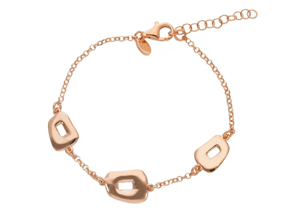 Maiocchi Silver Shape Bracelet in Pink Silver