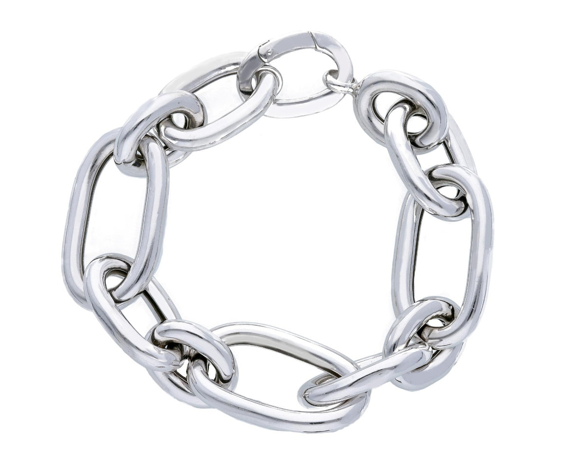 Maiocchi Silver Bracciale Argento a Maglia Allungata