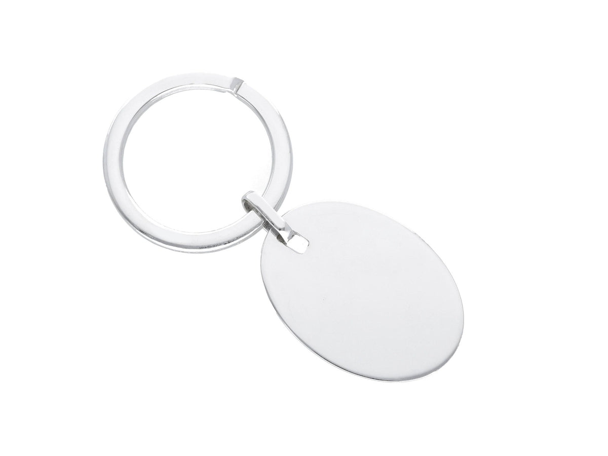 Maiocchi Silver Oval Keyring Silver