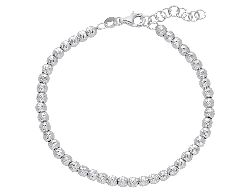  Maiocchi Silver Small Faceted Boule Bracelet in Silver