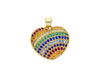  Maiocchi Milano Heart Pendant in 18kt Yellow Gold and Rainbow Zircons