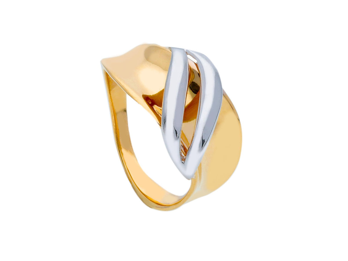 Maiocchi Milano Anello Oro Bianco e Giallo 18kt