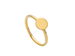  Ring with Round Element in 18kt Yellow Gold
