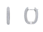  Maiocchi Silver Snap Earrings in Silver and Zircons