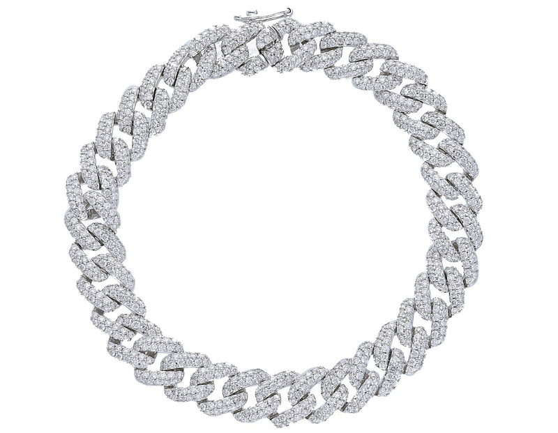  Maiocchi Milano Groumette Bracelet in White Gold and Diamonds