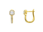  Maiocchi Silver Earrings in Golden Silver and Zircons