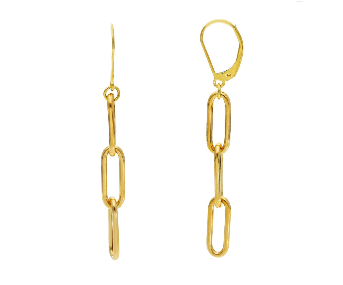 Orecchini Catena Oro Giallo 18kt