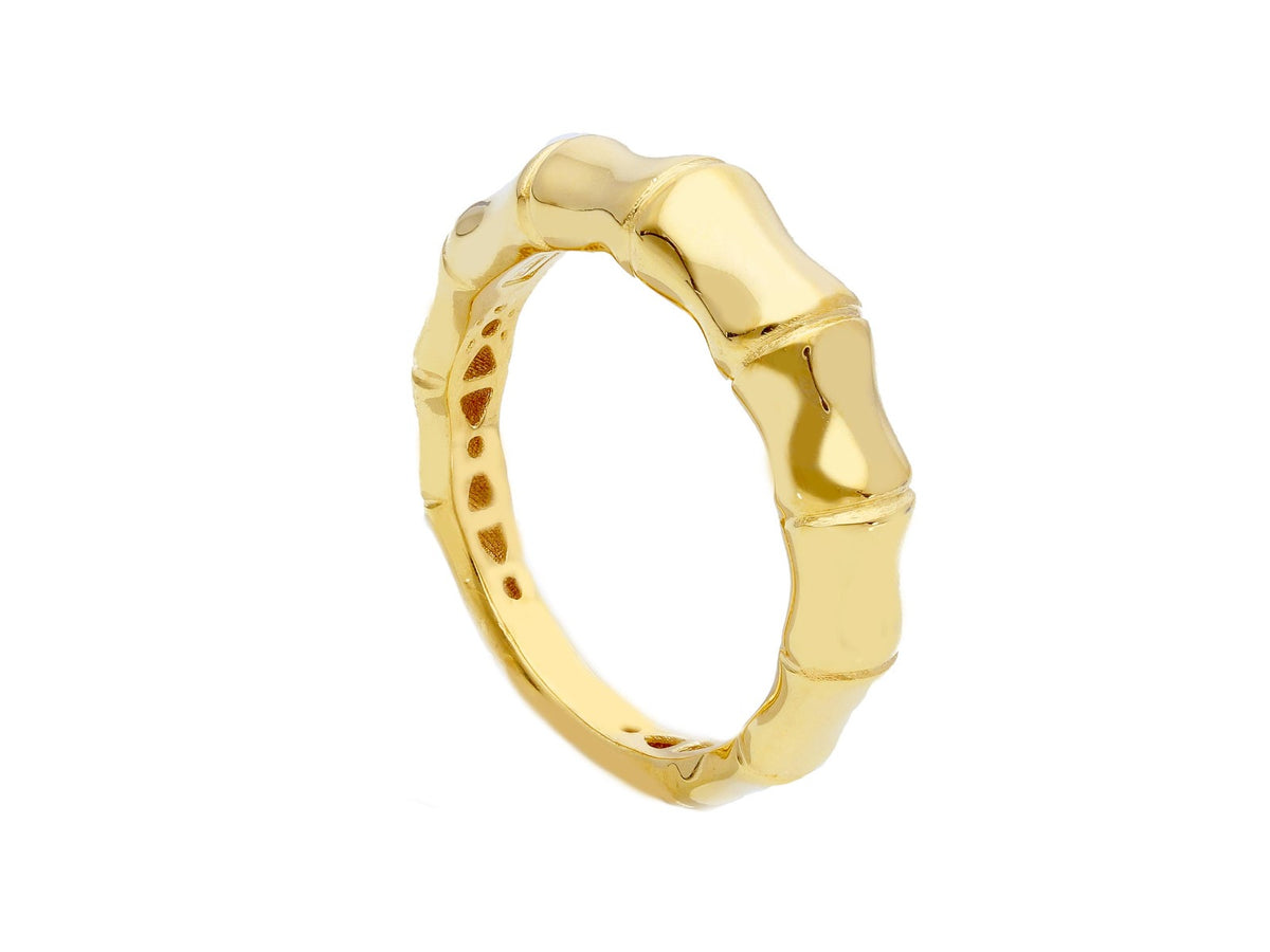 Anello Bamboo in Oro Giallo 18kt