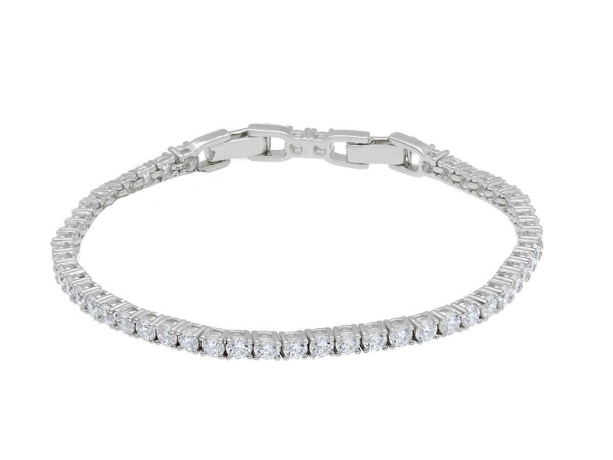  Maiocchi Silver Silver Tennis Bracelet with Zircons