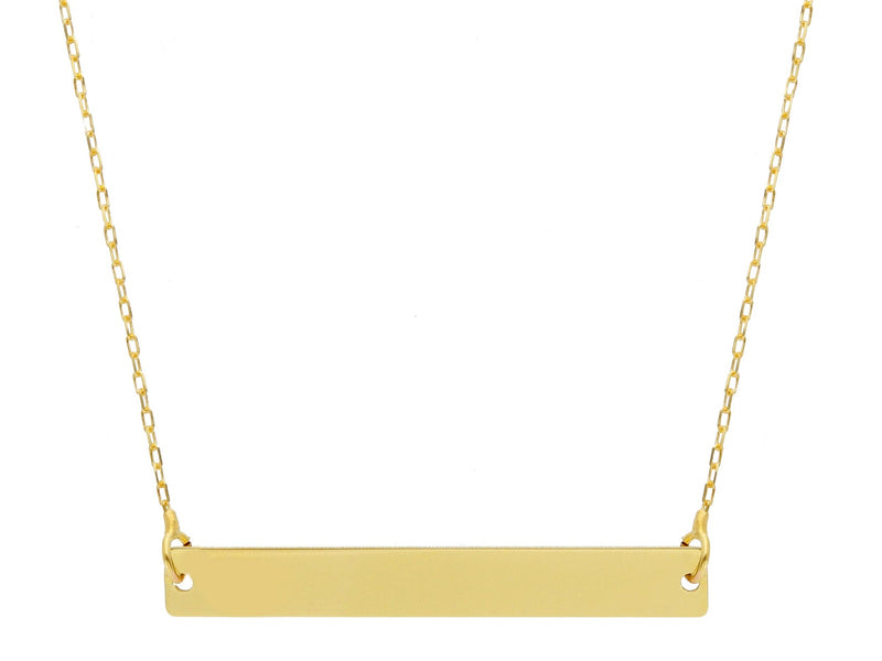  18kt Yellow Gold Bar Necklace