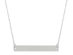  18kt White Gold Choker with Central Bar
