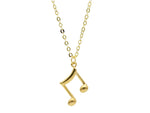  18kt Yellow Gold Musical Note Necklace