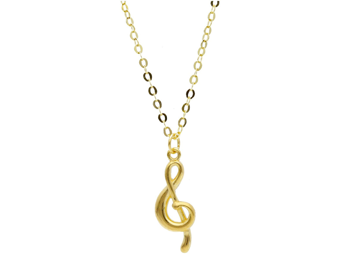  18kt Yellow Gold Treble Clef Choker