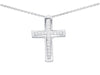  Maiocchi Milano Necklace with Cross in White Gold and Diamonds ct 0.06