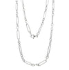  Maiocchi Silver Elongated Link Silver Necklace
