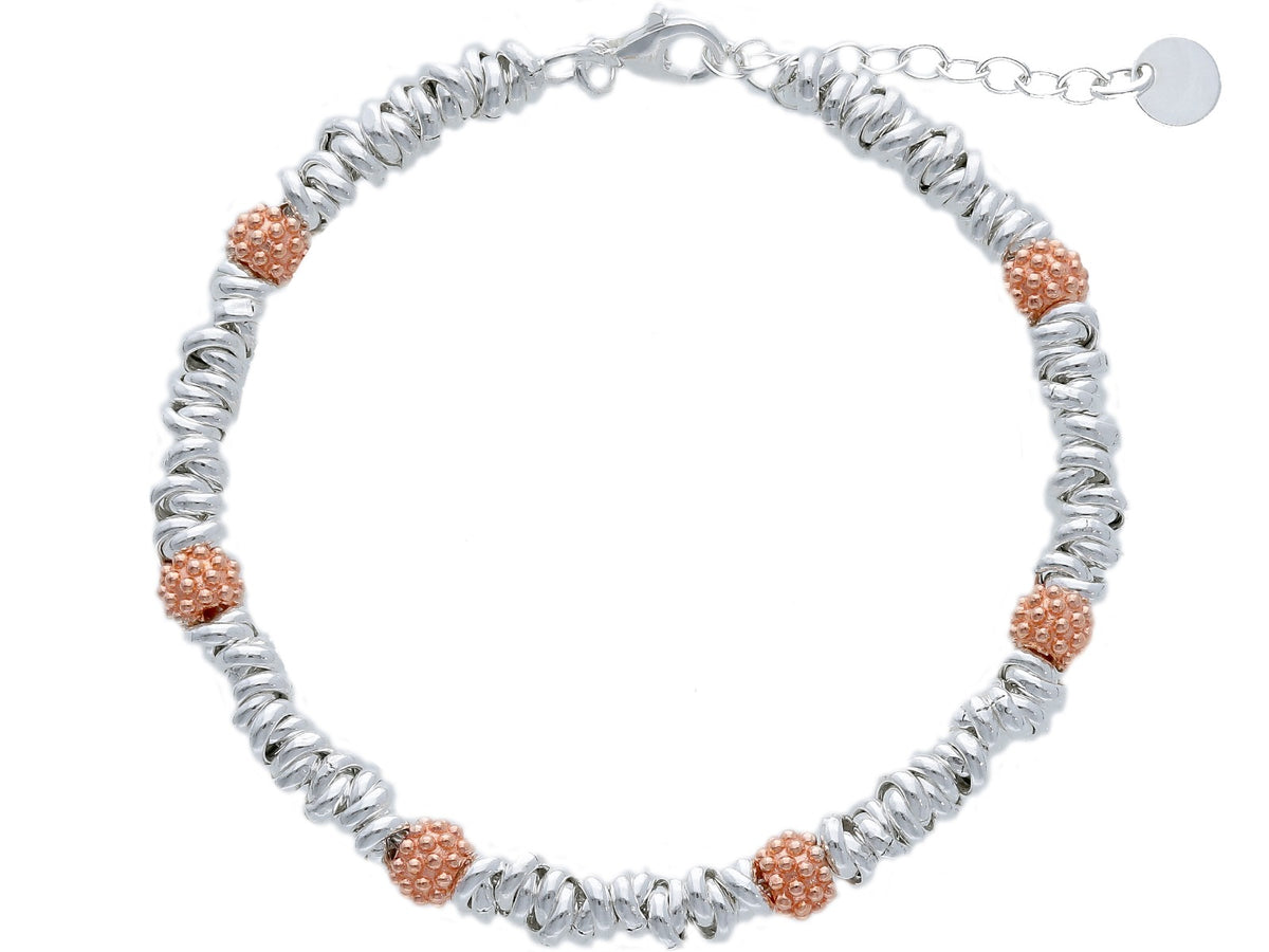 Maiocchi Silver Bracciale Nodini Argento e Rosato