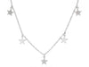 Maiocchi Silver Collana con 5 Stelle Argento e Zirconi