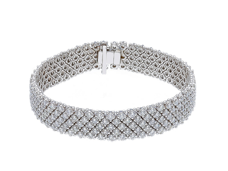 Maiocchi Milano Bracciale Fascia Oro Bianco e Diamanti