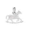  Dodo Rocking Horse Charm 18kt White Gold and Diamonds