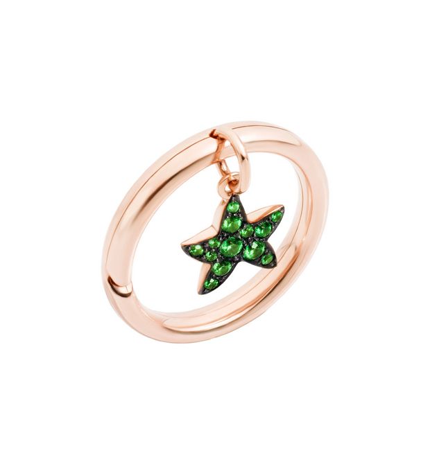 Dodo Brisé Ring with Hole for Pendant in 9kt Rose Gold