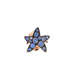  Dodo Star Earring in 9kt Rose Gold and Blue Sapphires