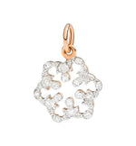  Dodo Snowflake Charm 9kt Rose Gold and Diamonds