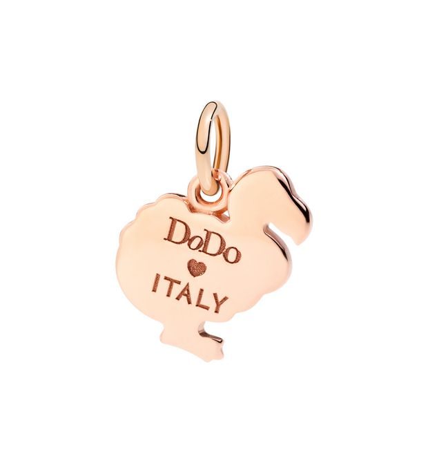  Dodo Italian Pride Charm Dodo Italiano 9kt Rose Gold and Enamel