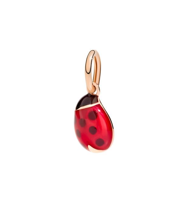  Dodo Ladybug Charm 9kt Rose Gold and Enamel