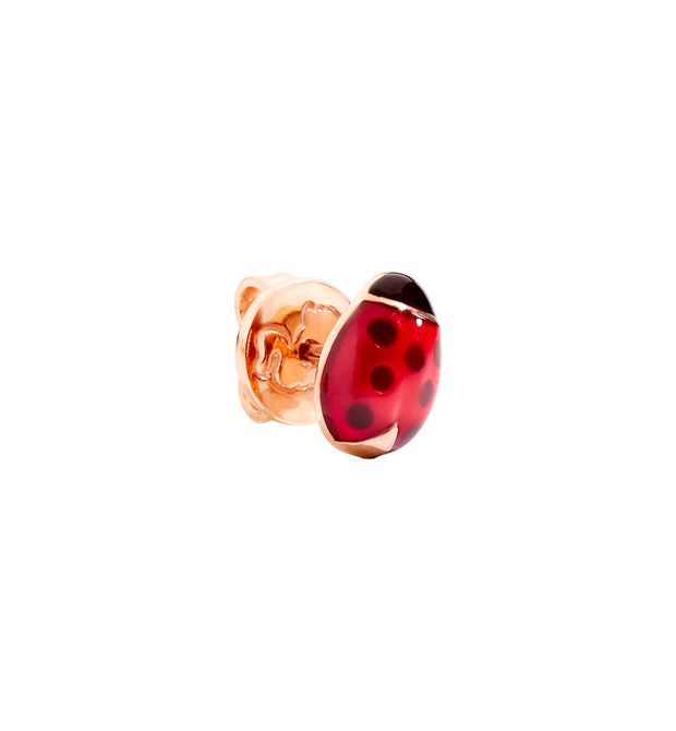 Dodo Ladybug Earring in 9kt Rose Gold and Enamel