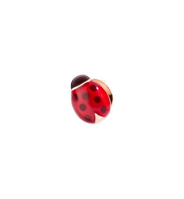 Dodo Orecchino Coccinella Oro Rosa 9kt e Smalto