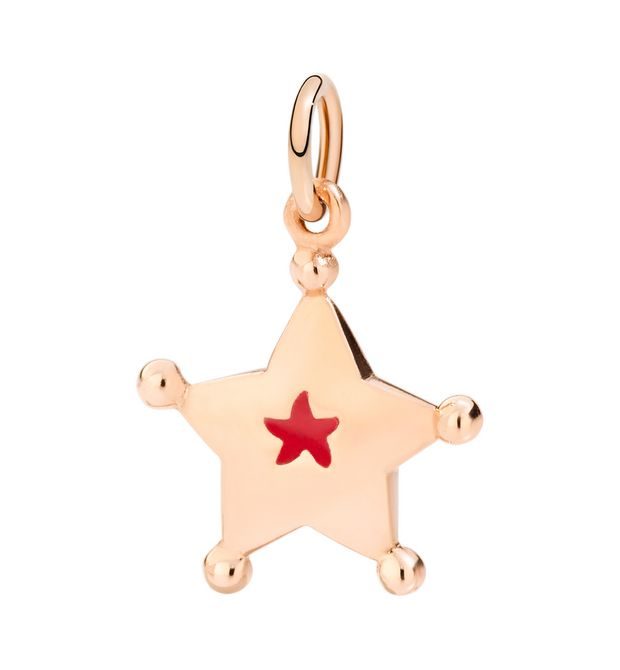 Dodo Star Charm in 9kt Rose Gold and Enamel