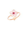  Dodo Cherry Blossom Ring 9kt Rose Gold Pink Enamel