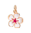  Dodo Cherry Blossom Charm in 9kt Rose Gold and White Enamel