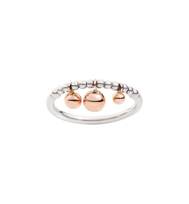  Dodo Bubbles Ring in Silver and 9kt Rose Gold