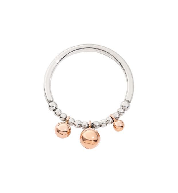  Dodo Bubbles Ring in Silver and 9kt Rose Gold