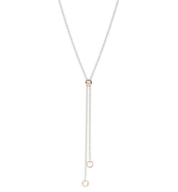 Bollicine Necklace in Silver and 9kt Rose Gold
