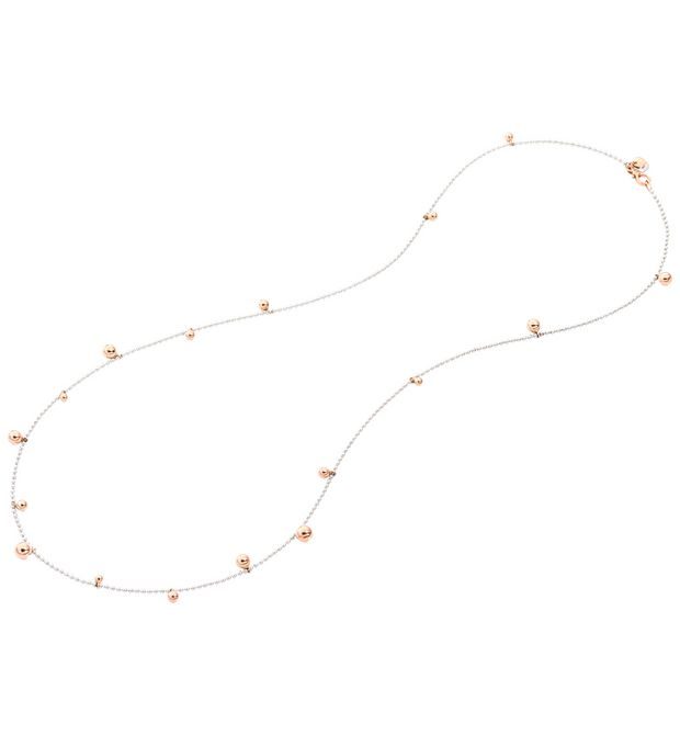 Dodo Bollicine Necklace in 9kt Rose Gold and Silver