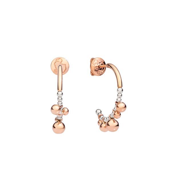 Orecchini a bottone con sfere lucide in oro rosa 9 carati, 9 mm - Italia Orecchini a bottone con sfere lucide in oro rosa 9 carati, 9 mm - Italia
