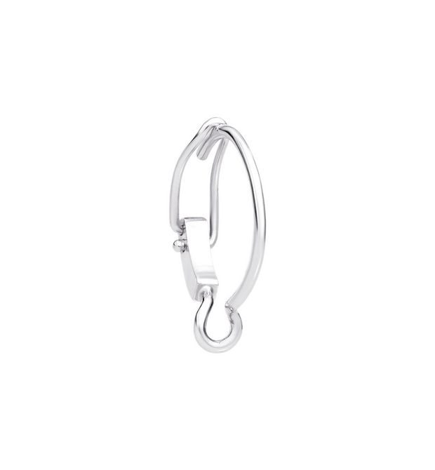 Dodo Orecchino A Cerchio Oro Bianco 18kt