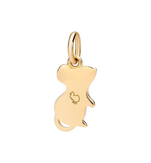  Dodo Mouse Charm 18kt Yellow Gold and Enamel