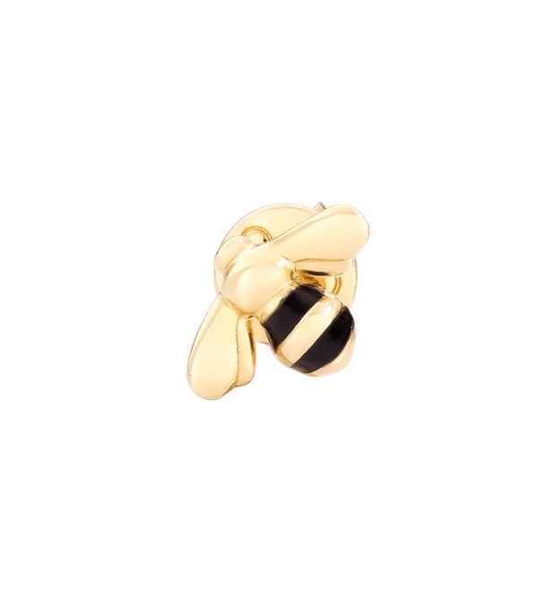  Dodo Bee Earring in 18kt Yellow Gold and Enamel