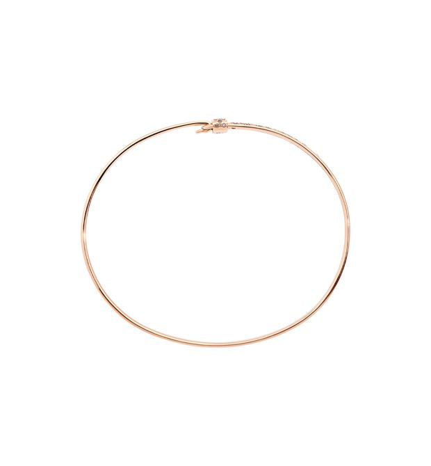 Dodo Bangle Oro Rosa 9kt e Diamanti Brown