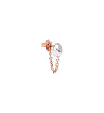  Dodo Nugget Earring in 9kt Rose Gold and Silver