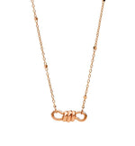  Dodo Mini Knot Necklace 9kt Rose Gold