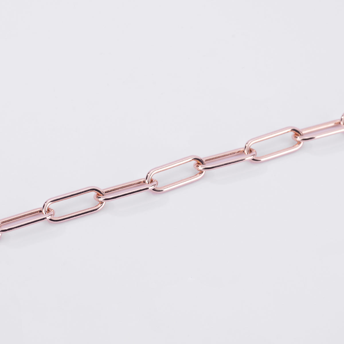  Maiocchi Silver Oval Link Bracelet in Pink Silver