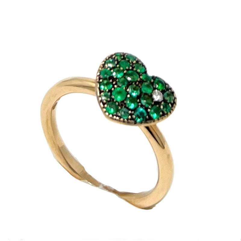 Antelope Heart Emerald Ring